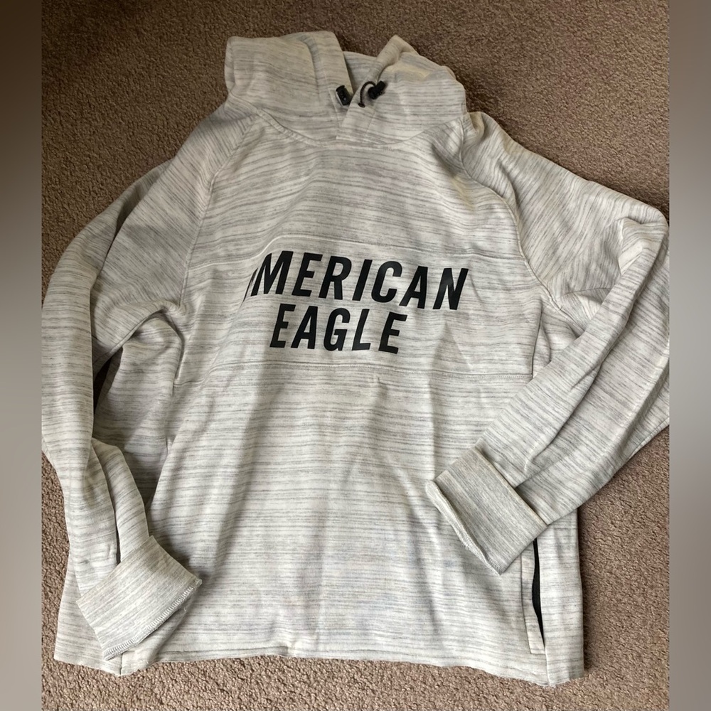 American Eagle Light Gray Active Flex Hoodie - image 3
